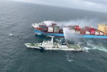Fire-fighting & Boundary Cooling  of MV Frankfurt
