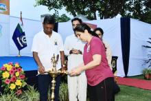 अंतर्राष्ट्रीय योग दिवस-23 भारतीय तटरक्षक बल का उत्साह की छवि 